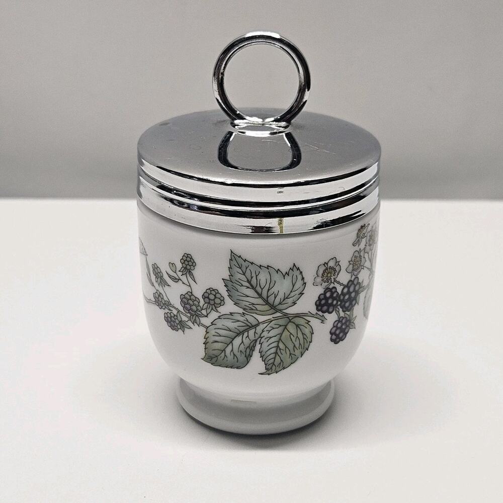 Royal Worcester Porcelain England Lavinia Floral Mini Egg Coddler MCM Vintage